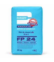 Glet alb 3-in-1 Duraziv FP 24 cu Kauciuc, 0,5-10 mm, 20 kg Glet alb 3-in-1 Duraziv FP 24 cu Kauciuc, 0,5-10 mm, 20 kg